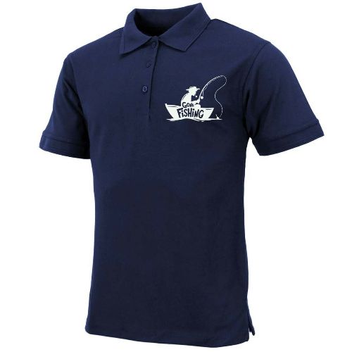 Mens "Gone Fishing" Polo Shirt-7