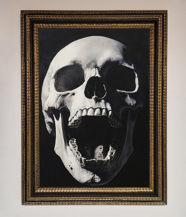 Open Mouth Skull Framed Poster-12