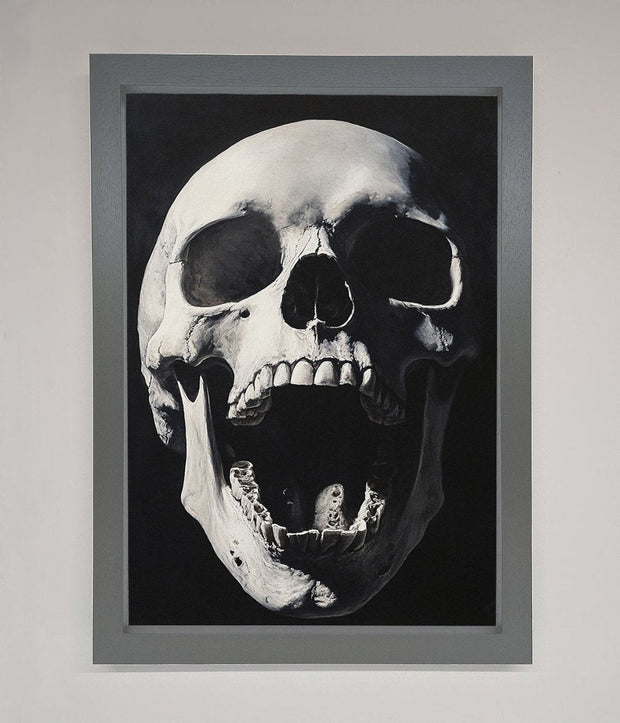 Open Mouth Skull Framed Poster-3