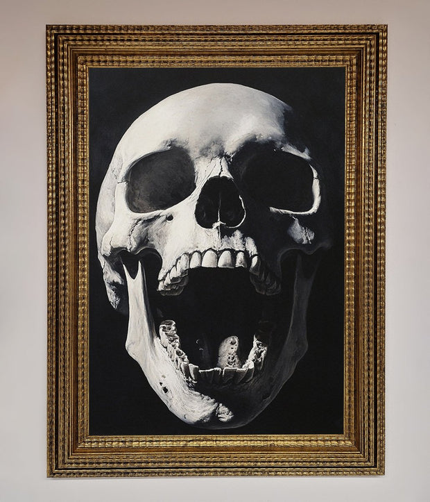 Open Mouth Skull Framed Poster-10