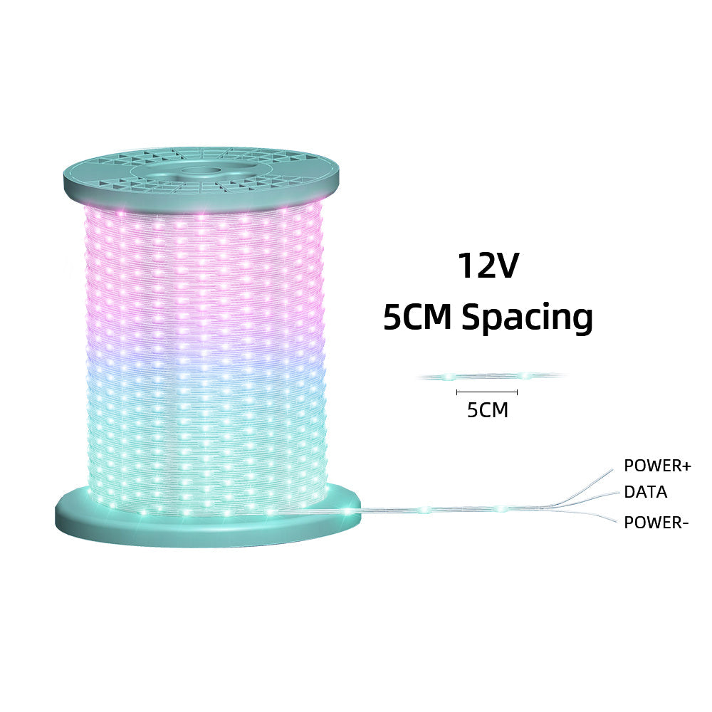 12V 5CM Color Changing 32.8 FT200 LED Christmas Pebble String Lights-0