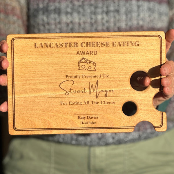 Personalised Engraved Cheese Lovers Wooden Board, Sustainable Chopping Board Personalized Cheese Serving Platter-0