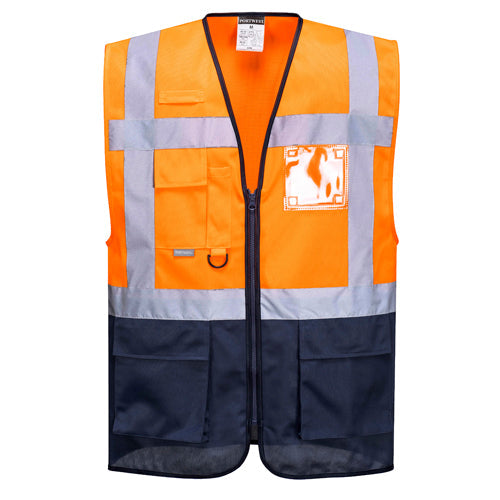 Portwest C476 Warsaw Executive Hi Vis Zip Vest-2