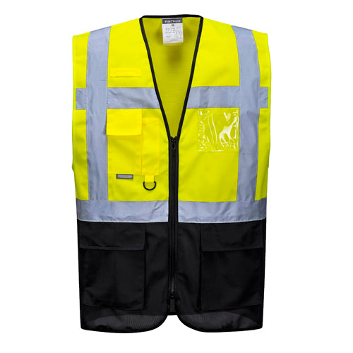 Portwest C476 Warsaw Executive Hi Vis Zip Vest-3