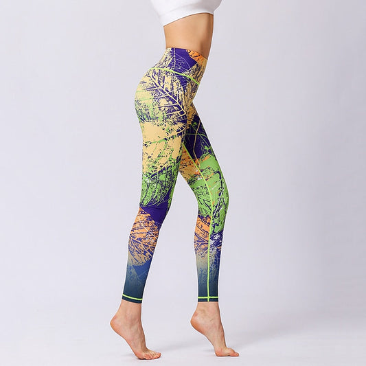 Women Yoga Pants Workout Leggings Fitness Sport Print Athletic Pants-0