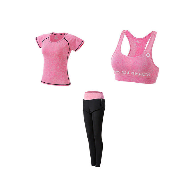 5Pcs Women's Yoga Sets Outdoor Running Yoga Quick Dry-7