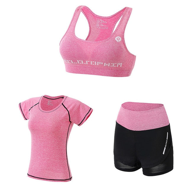 5Pcs Women's Yoga Sets Outdoor Running Yoga Quick Dry-8