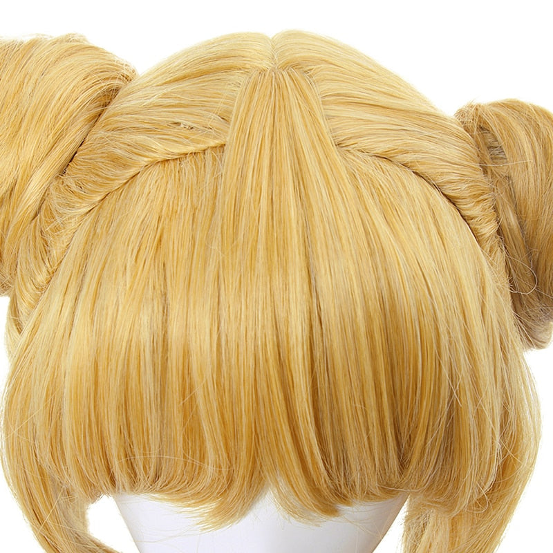 Sailor Moon Cosplay Wigs Super Long Blonde Wigs with Buns Heat Resistant Synthetic Hair Cosplay Wig Halloween-2