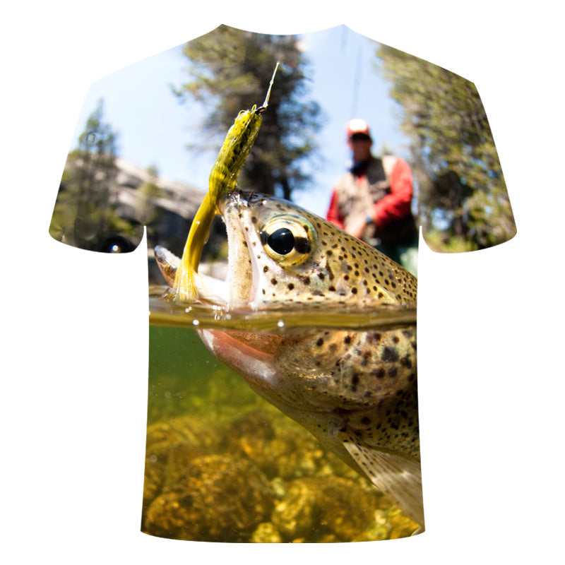 3D Print Funny Fishing Shirts Rod O-neck-4