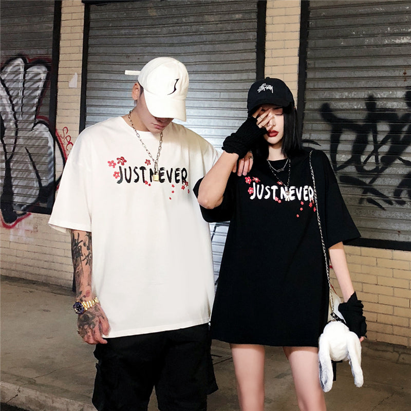 Streetwear Hip Hop T Shirt Men Harajuku Japanese Short Sleeve Tshirt Summer Casual Crane Cherry Floral T-Shirt-2