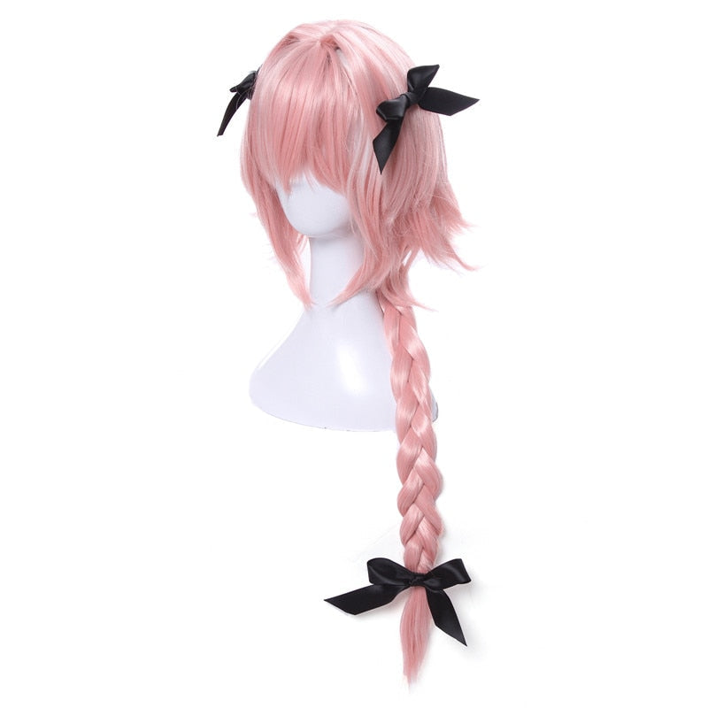 New Arrival Game Fate Apocryph Astolfo Cosplay Wigs Long Pink Heat Resistant Synthetic Hair Halloween Cosplay Wig-1