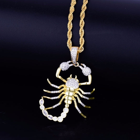 Scorpion Hip Hop Pendant Necklace Chain -0