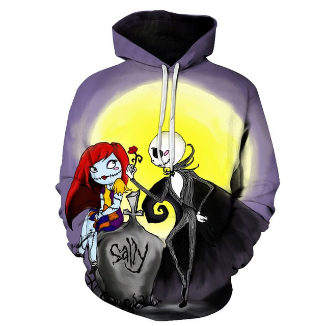 Men Women shirt/Hoodies/Tees Outerwear Halloween Gift Nightmare Before Christmas Jack 3D Print Female/male Hoody Sweatshirt-5