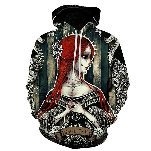 Men Women shirt/Hoodies/Tees Outerwear Halloween Gift Nightmare Before Christmas Jack 3D Print Female/male Hoody Sweatshirt-6