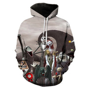 Men Women shirt/Hoodies/Tees Outerwear Halloween Gift Nightmare Before Christmas Jack 3D Print Female/male Hoody Sweatshirt-2