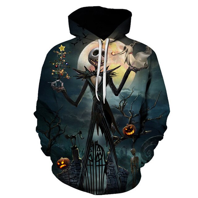 Men Women shirt/Hoodies/Tees Outerwear Halloween Gift Nightmare Before Christmas Jack 3D Print Female/male Hoody Sweatshirt-9