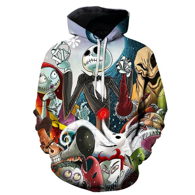 Men Women shirt/Hoodies/Tees Outerwear Halloween Gift Nightmare Before Christmas Jack 3D Print Female/male Hoody Sweatshirt-11