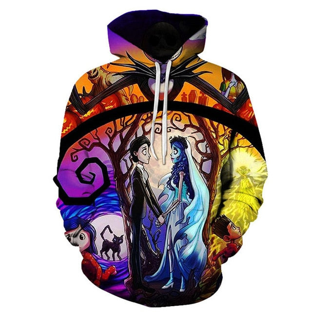 Men Women shirt/Hoodies/Tees Outerwear Halloween Gift Nightmare Before Christmas Jack 3D Print Female/male Hoody Sweatshirt-13