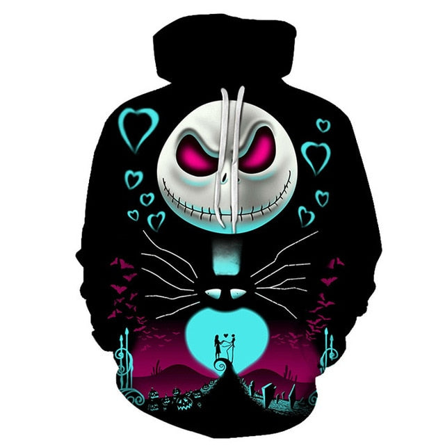 Men Women shirt/Hoodies/Tees Outerwear Halloween Gift Nightmare Before Christmas Jack 3D Print Female/male Hoody Sweatshirt-12