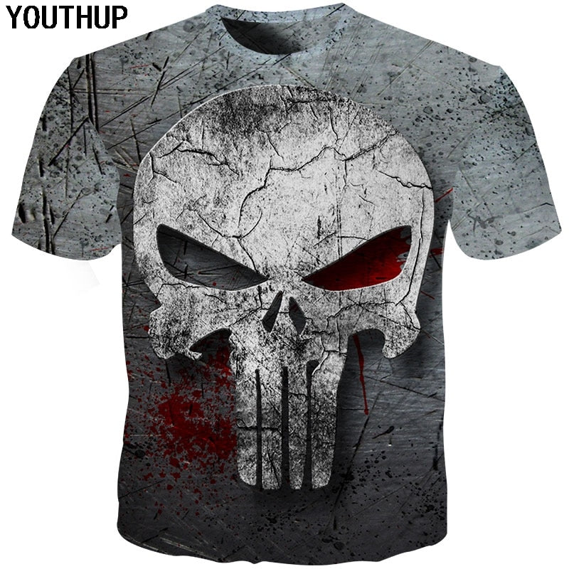 3d Skull T Shirt Men 3d Full Print Tees Shirt Homme Punisher 3d T Shirt Fitness Compression Men T Shirt Plus Size-0