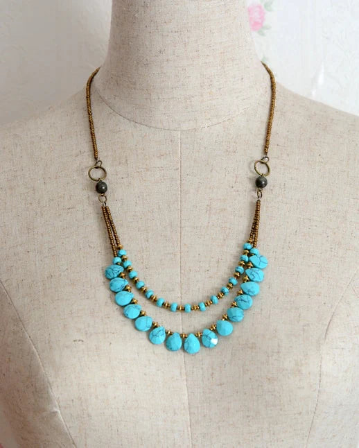 Turquoise Choker Necklace-2