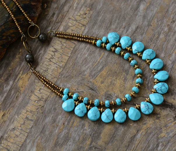 Turquoise Choker Necklace-1