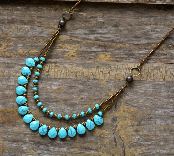 Turquoise Choker Necklace-3