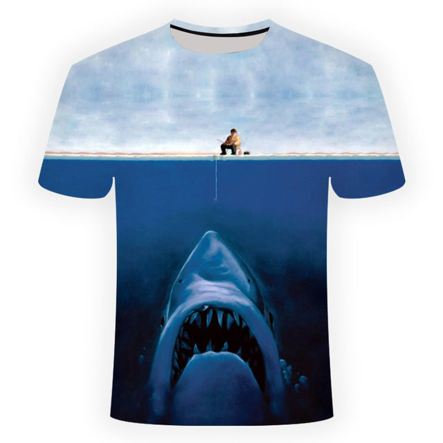 3D Print Funny Fishing Shirts Rod O-neck-5