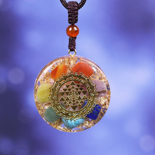 Orgonite Pendant Chakra Reiki Healing Necklace Yoga Energy Sweater Chain Necklace For Women Men Jewelry-0