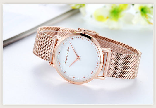 Original Quartz Waterproof Ladies Watch Fashion Creative Stainless Steel Mesh Band Women Watches-10