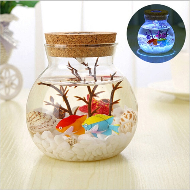 Novelty RGB LED Night Lamp Romantic Sea Fish -6