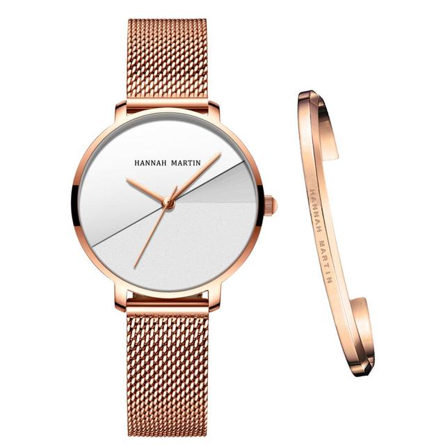 Women Watches Top Brand Luxury Japan Quartz Movement Stainless Steel Personality Splice Dial Wristwatches-6