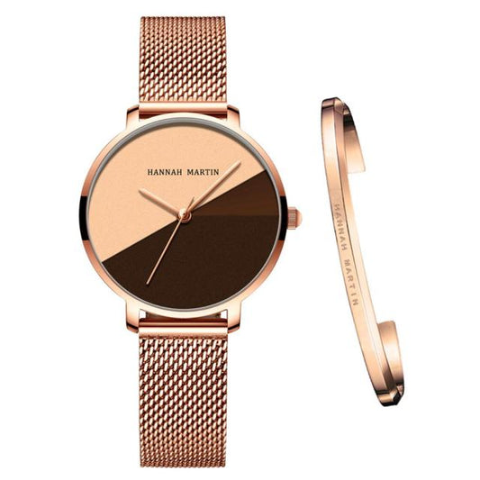 Women Watches Top Brand Luxury Japan Quartz Movement Stainless Steel Personality Splice Dial Wristwatches-0