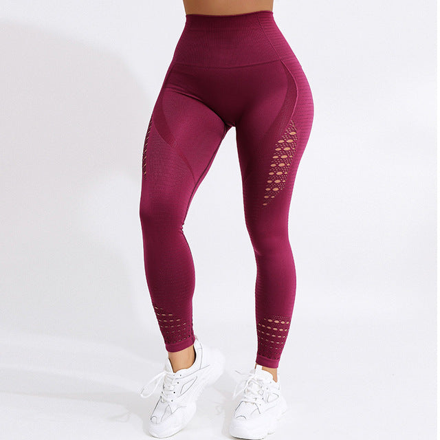 Seamless High Waist Yoga Leggings Tights-3