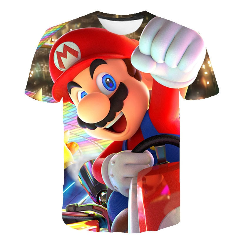 Men t-shirt Mario in love tshirt Women t shirt-0