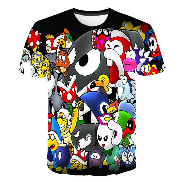 Men t-shirt Mario in love tshirt Women t shirt-1