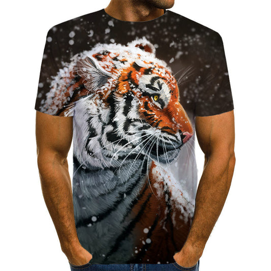 Snow Tiger T Shirt Men -0