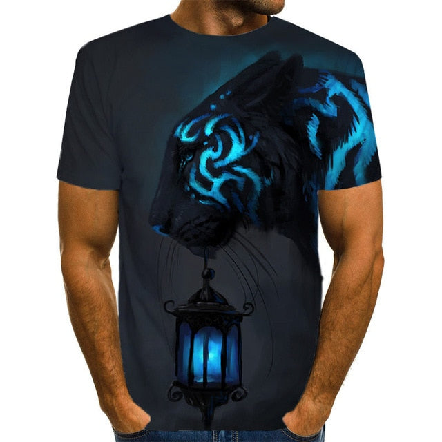 Snow Tiger T Shirt Men -17