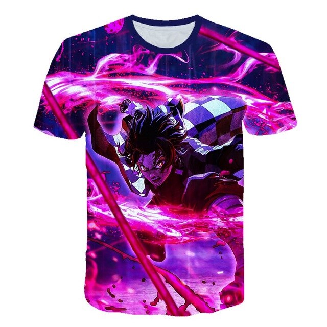 0 Ghost Blade 3D T-Shirt Men funny t shirts Fashion Hip Hop Women Demon Slayer Summer child Print Streetwear T-Shirt tops-11