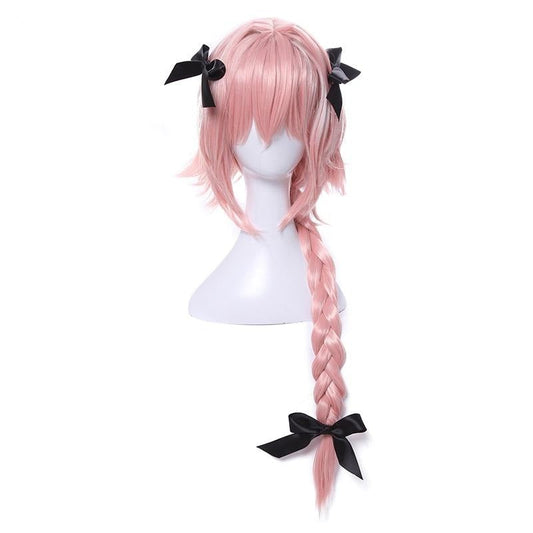 New Arrival Game Fate Apocryph Astolfo Cosplay Wigs Long Pink Heat Resistant Synthetic Hair Halloween Cosplay Wig-0