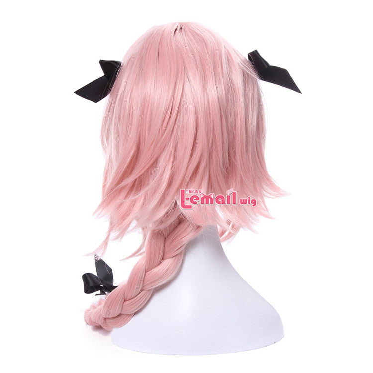 New Arrival Game Fate Apocryph Astolfo Cosplay Wigs Long Pink Heat Resistant Synthetic Hair Halloween Cosplay Wig-3