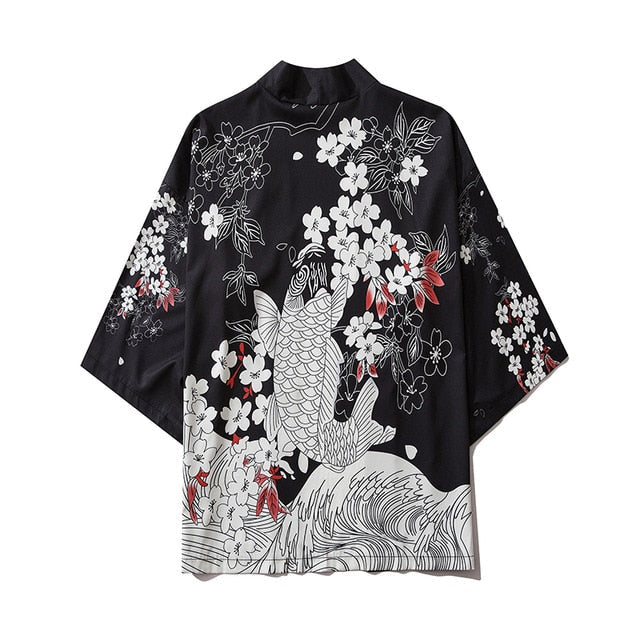 Japanese Thin Kimono Streetwear-5