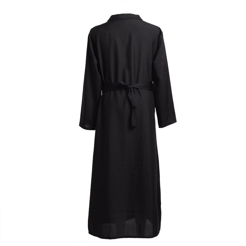 Priest Robe Black Halloween Party Cosplay Costume-1