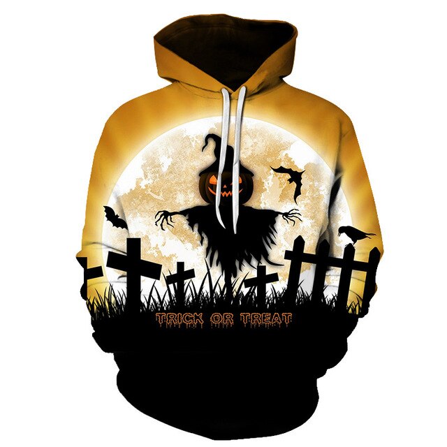 Male Sweatshirt Pumpkin King Jack Skellington Evil Smile Pattern Spring Men Hoodies Cool Streetwear Halloween Party-12