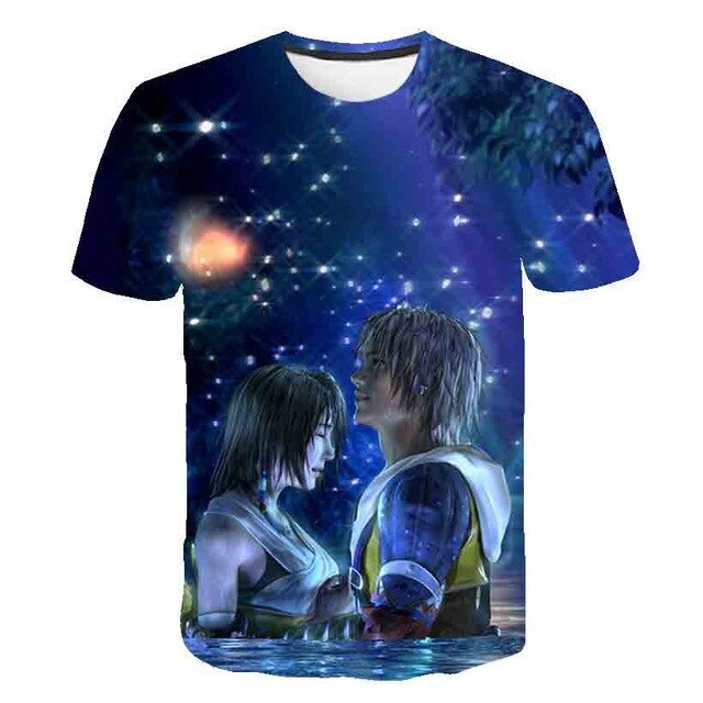 Japanese Game Final Fantasy Anime 3D T Shirt Men/Women Harajuku T-shirt -17