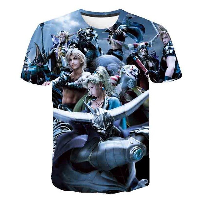 Japanese Game Final Fantasy Anime 3D T Shirt Men/Women Harajuku T-shirt -25