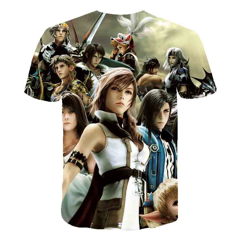 Japanese Game Final Fantasy Anime 3D T Shirt Men/Women Harajuku T-shirt -12