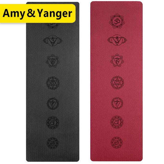 Non-slip TPE Yoga Mats For Fitness Pilates Gym Exercise Sport-0