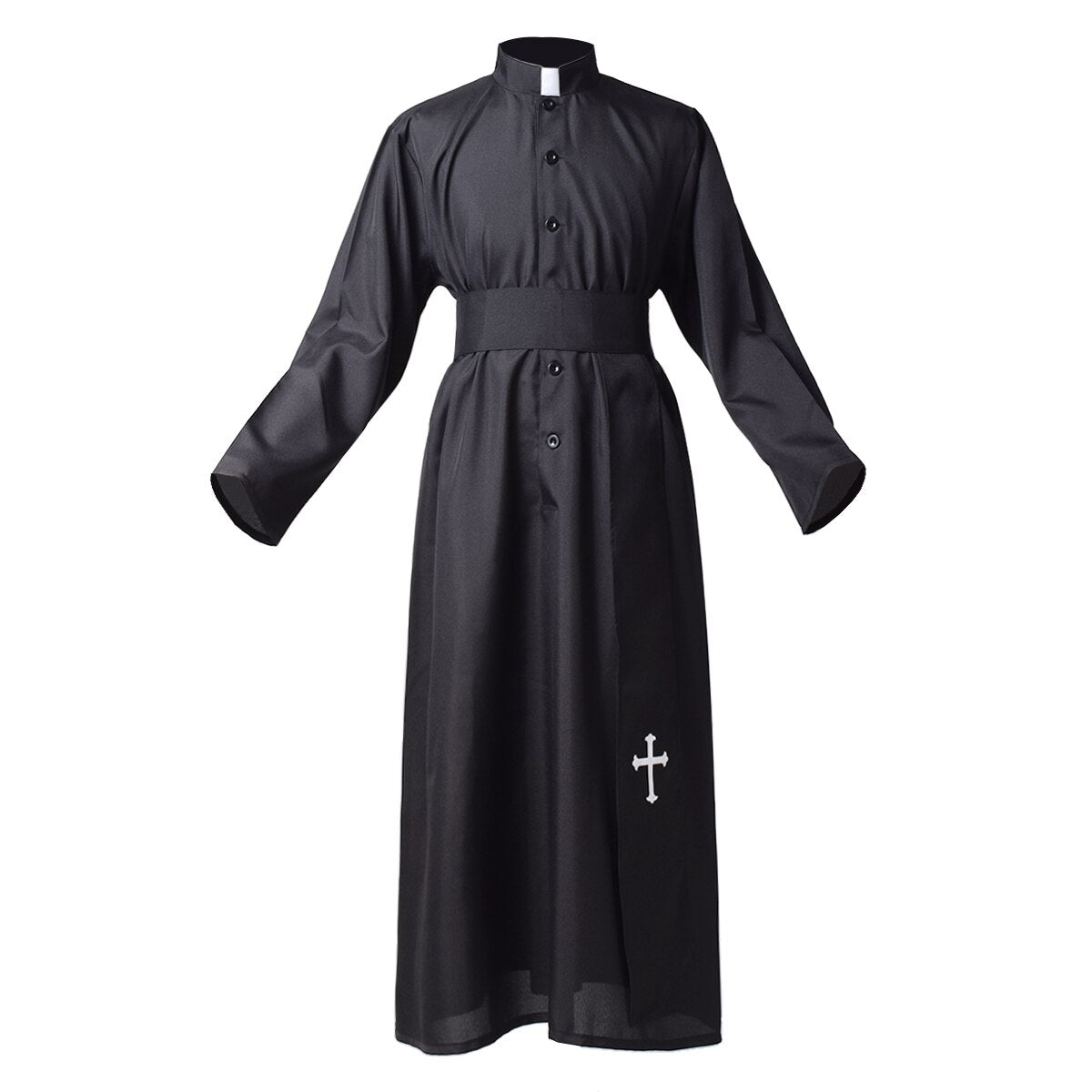 Priest Robe Black Halloween Party Cosplay Costume-3