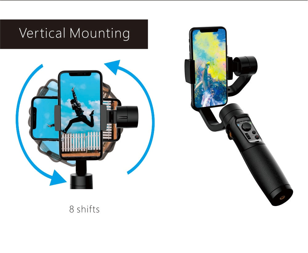 Mobile Plus Smartphone Gimbal Stabilizer for iPhone 11/11 Pro/Pro Max for Galaxy S10/Plus/S9 for Video Blogger-4